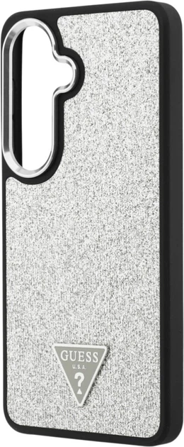 Панель Guess Fixed Glitter Triangle MagSafe для Samsung Galaxy S26 Silver (3666339613549) - зображення 6