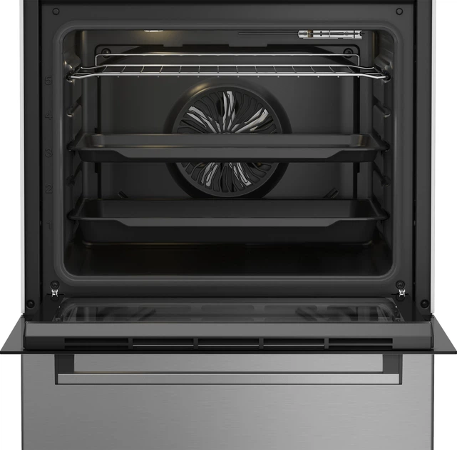 Электрическая стеклокерамическая плита Beko, объемом 66 л, размеры 60x60 см, с дисплеем и конвекцией, из нержавеющей стали (629720) - изображение 4