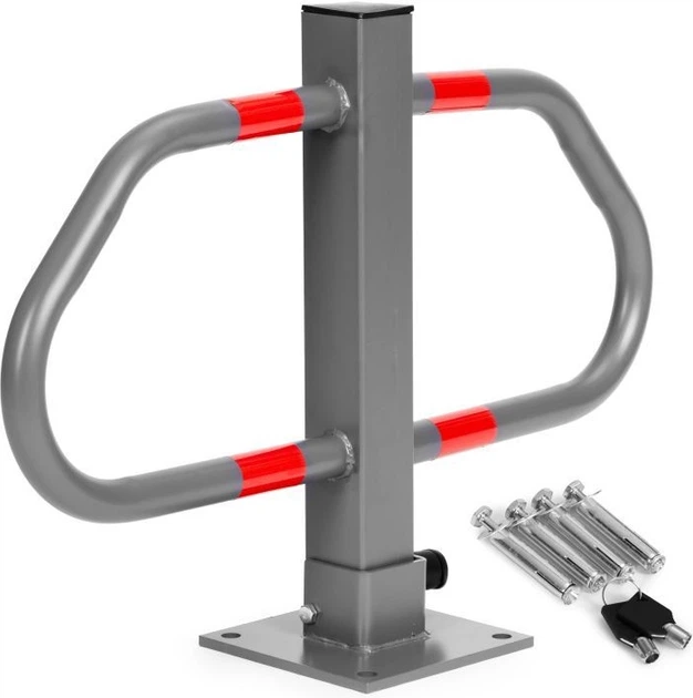 Блокада паркувальна ModernHome by Multistore складана зі світловідбиваючими смугами на ключ 50 см (DNPL-006) - зображення 3