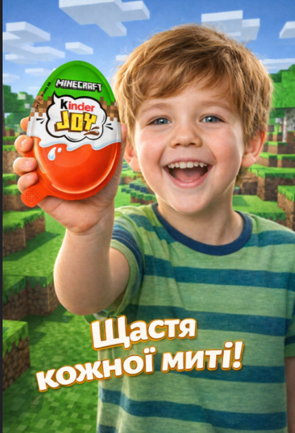 Kinder Joy Minecraft 12 штук по 20 г кіндер джой майнкрафт шоколадне яйце з іграшкою сюрприз Ferrero для дітей подарунок фанатам гри колекційна фігурка нова серія - зображення 9