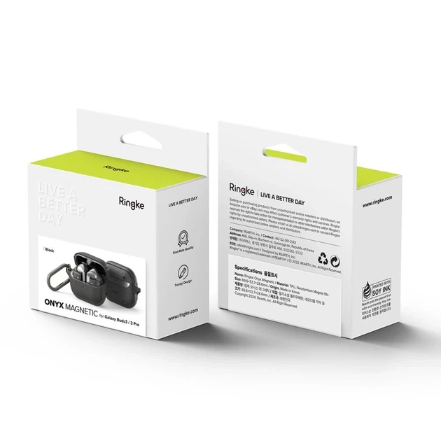 Чехол для наушников Ringke Onyx Magnetic для Samsung Galaxy Buds 3 | 3 Pro Black with MagSafe (8809961787928) - изображение 8