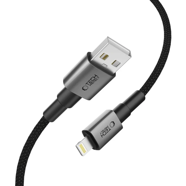 Кабель Tech-Protect Ultraboost DNA USB-A to Lightning 0.25 m Iron Grey (5906302361731) - Фото 3 Кабель Tech-Protect Ultraboost DNA USB-A to Lightning 0.25 m Iron Grey (5906302361731) - изображение 3