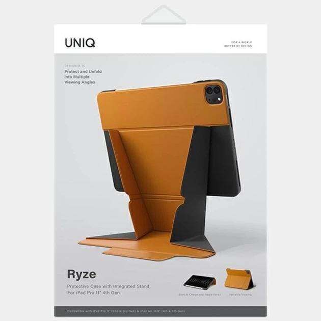 Чохол UNIQ Ryze iPad Air 10.9 2022/2020 | Pro 11 2022/2021 Mustard (UNIQ-NPDP11(2022)-RYZEMUS) - зображення 6
