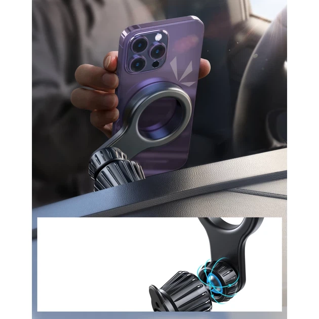 Автотримач Joyroom Magnetic Car Holder Black with MagSafe (JR-ZS355) - зображення 13
