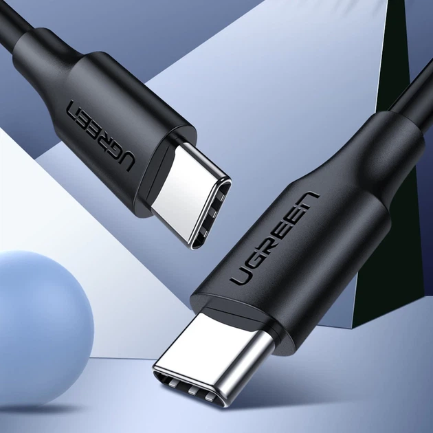 Кабель Ugreen USB Type-C 3A 2m Black (6957303813063) - Фото 2 Кабель Ugreen USB Type-C 3A 2m Black (6957303813063) - зображення 2