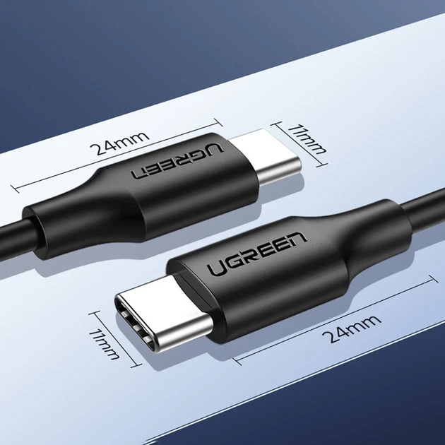 Кабель Ugreen USB Type-C 3A 2m Black (6957303813063) - Фото 12 Кабель Ugreen USB Type-C 3A 2m Black (6957303813063) - зображення 12
