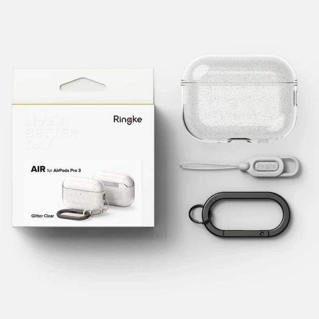 Чохол для навушників Ringke Air для AirPods Pro 3 Glitter Clear (8800293859352) - зображення 5