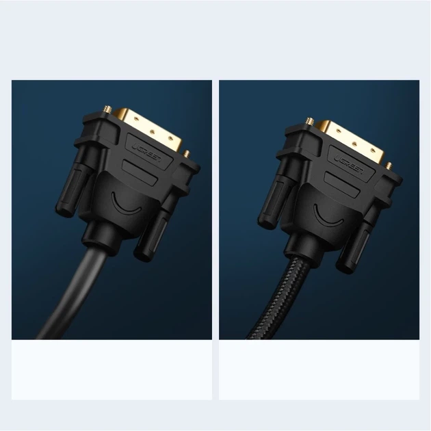 Кабель Ugreen HDMI to DVI 4K 60Hz 30AWG 1m Black (UGR195BLK) - Фото 9 Кабель Ugreen HDMI to DVI 4K 60Hz 30AWG 1m Black (UGR195BLK) - зображення 9