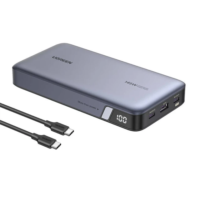 Портативное зарядное устройство Ugreen PB205 25000mAh PD 145W USB-A | 2x USB-C Grey (6941876213528) - изображение 2