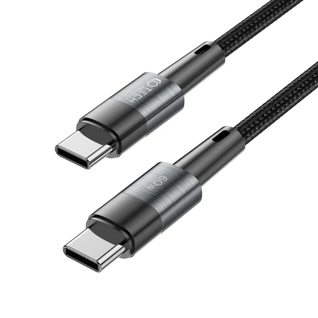 Кабель Tech-Protect UltraBoost Type-C Cable PD 60w | 3a 25cm Grey (9490713933923) - изображение 2