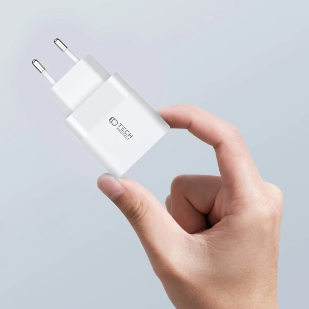 Мережевий зарядний пристрій Tech-Protect 20W 2xUSB-C with USB-C to USB-C Cable 1m White (9319456607291) - зображення 7