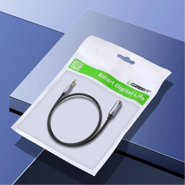 Кабель-подовжувач Ugreen Mini Jack 3.5mm (Male) to Mini Jack 3.5mm (Female) 1m Silver (6957303815920) - Фото 11 Кабель-подовжувач Ugreen Mini Jack 3.5mm (Male) to Mini Jack 3.5mm (Female) 1m Silver (6957303815920) - зображення 11