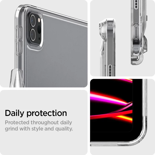 Чехол Spigen AirSkin Hybrid S для IPad Pro 12.9 2022 | 2021 Crystal Clear (ACS05449) - изображение 12