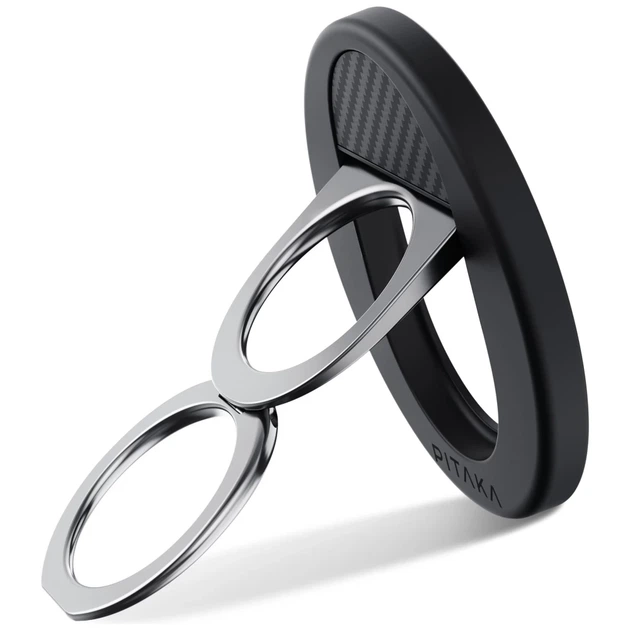 Кольцо-держатель Pitaka MagEZ Grip 3 Black Grey with MagSafe (MGB2402) - Фото 4 Кольцо-держатель Pitaka MagEZ Grip 3 Black Grey with MagSafe (MGB2402) - изображение 4