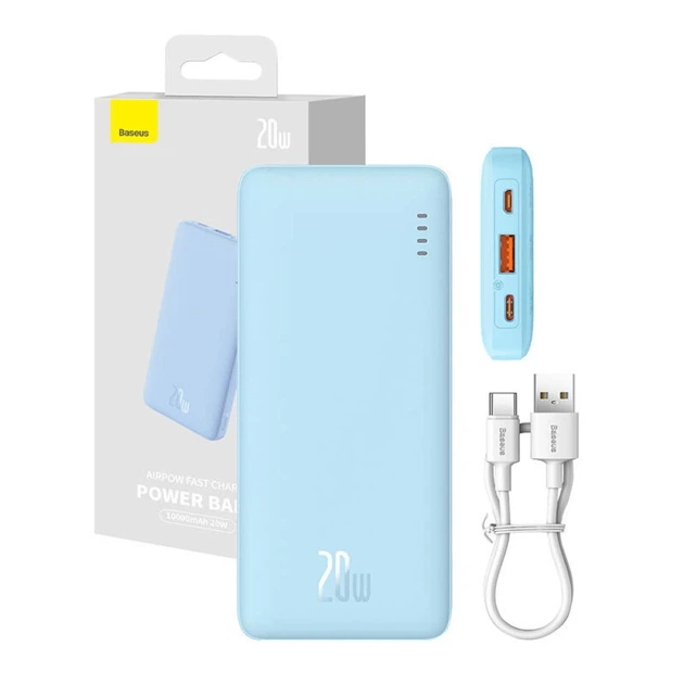 Портативний зарядний пристрій Baseus Airpow 20W 10000mAh Blue (P10022801313-00) - зображення 9