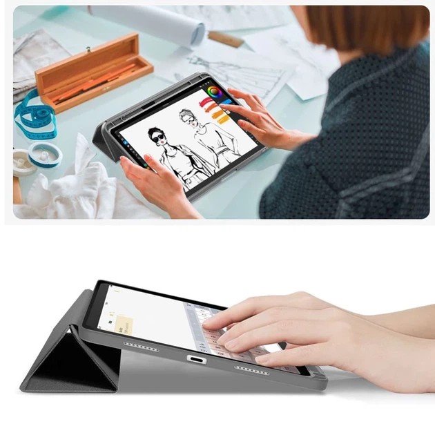 Чехол Tech-Protect SC Pen Canvas для iPad 11 2025 11th Gen | 10.9 2022 10th Gen Charcoal Grey (5906302330928) - изображение 11