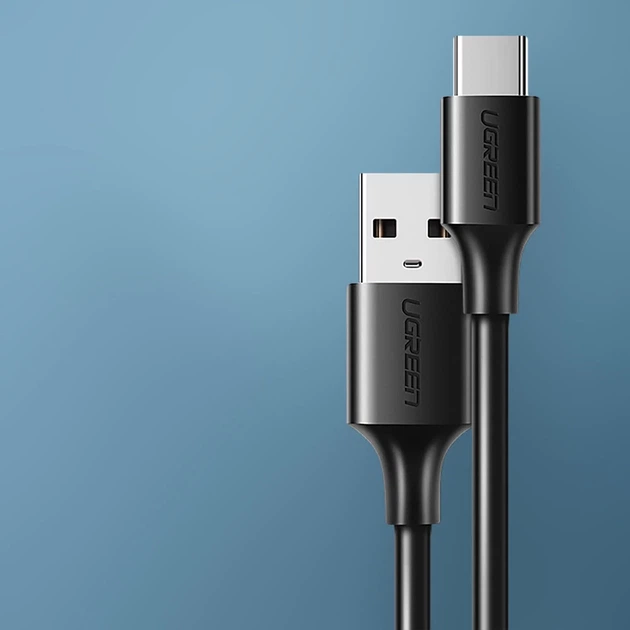 Кабель Ugreen Quick Charge USB-A to USB Type-C 3A 0.25m Black (6957303861149) - Фото 2 Кабель Ugreen Quick Charge USB-A to USB Type-C 3A 0.25m Black (6957303861149) - изображение 2