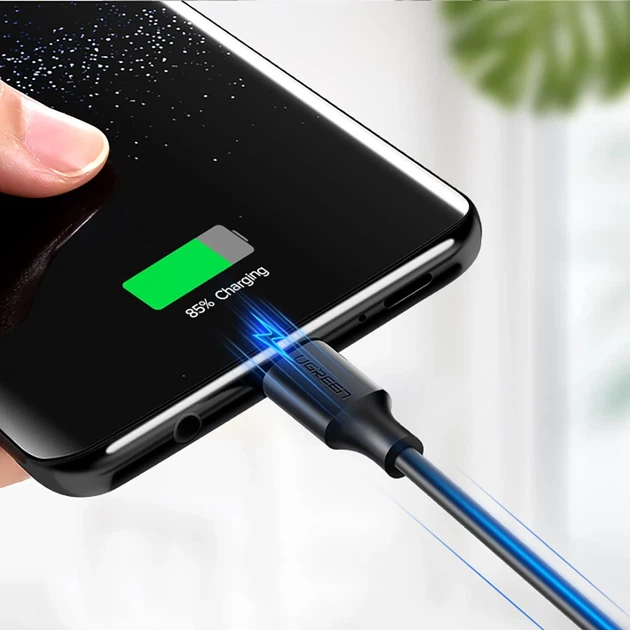 Кабель Ugreen Quick Charge USB-A to USB Type-C 3A 0.25m Black (6957303861149) - Фото 6 Кабель Ugreen Quick Charge USB-A to USB Type-C 3A 0.25m Black (6957303861149) - изображение 6