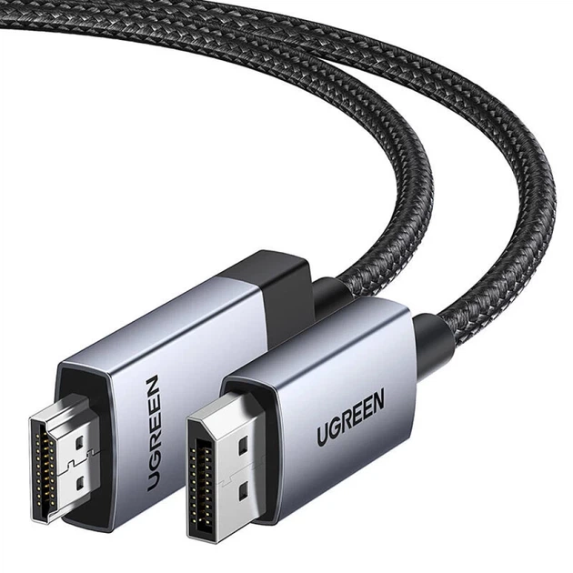 Кабель Ugreen DP119 HDMI to Display Port 4K 2m Grey (15774-ugreen) - Фото 2 Кабель Ugreen DP119 HDMI to Display Port 4K 2m Grey (15774-ugreen) - зображення 2