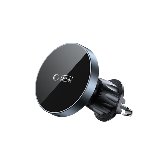 Автодержатель с функцией беспроводной зарядки Tech-Protect MM15W-V5 Magnetic CD & Vent Car Mount 15W Black with MagSafe (5906302361083) - изображение 4