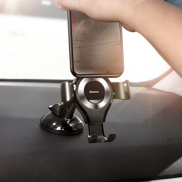 Автодержатель Baseus Osculum Gravity Mount Dashboard Windshield Silver (SUYL-XP0S) - изображение 10