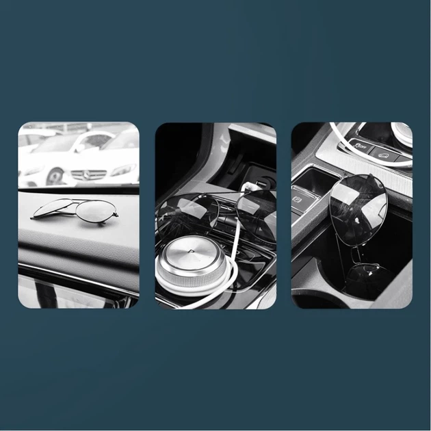 Автодержатель для очков Baseus Platinum Vehicle Clamping Type Black (ACYJN-B01) - изображение 8
