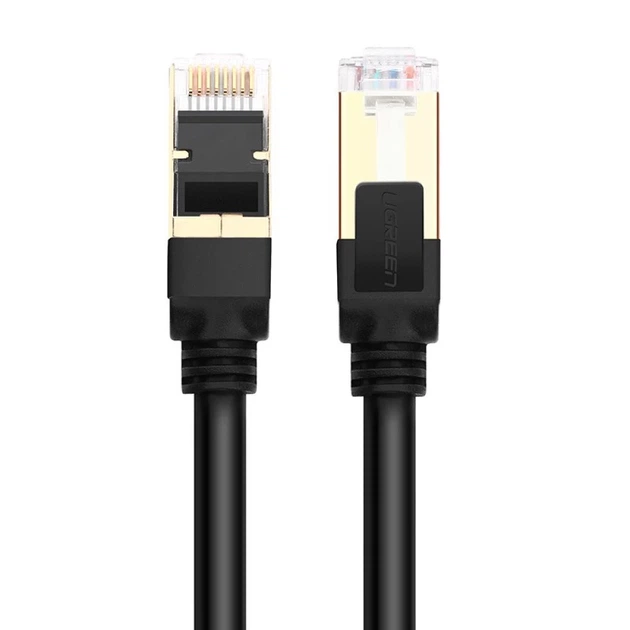 Патчкорд Ugreen Ethernet RJ45 Cat 7 STP LAN 10Gbps 2m Black (UGR414BLK) - зображення 2