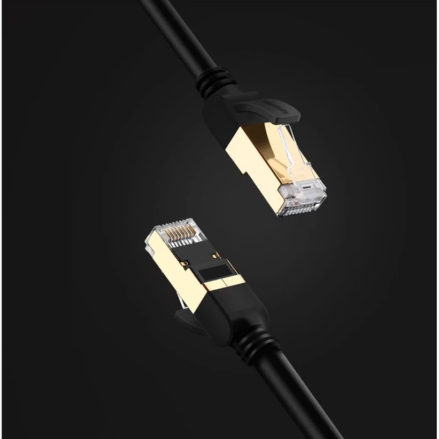 Патчкорд Ugreen Ethernet RJ45 Cat 7 STP LAN 10Gbps 2m Black (UGR414BLK) - зображення 5