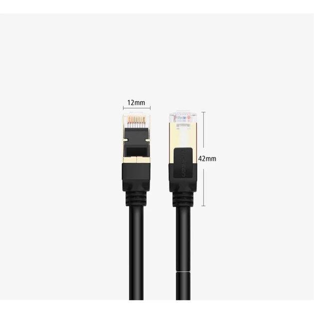 Патчкорд Ugreen Ethernet RJ45 Cat 7 STP LAN 10Gbps 2m Black (UGR414BLK) - зображення 15