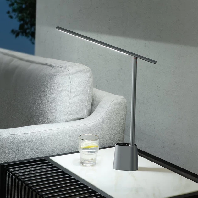 Настільна світлодіодна акумуляторна лампа Baseus Smart Eye Series Charging Folding Smart Light Grey (DGZG-0G) - Фото 11 Настільна світлодіодна акумуляторна лампа Baseus Smart Eye Series Charging Folding Smart Light Grey (DGZG-0G) - зображення 11