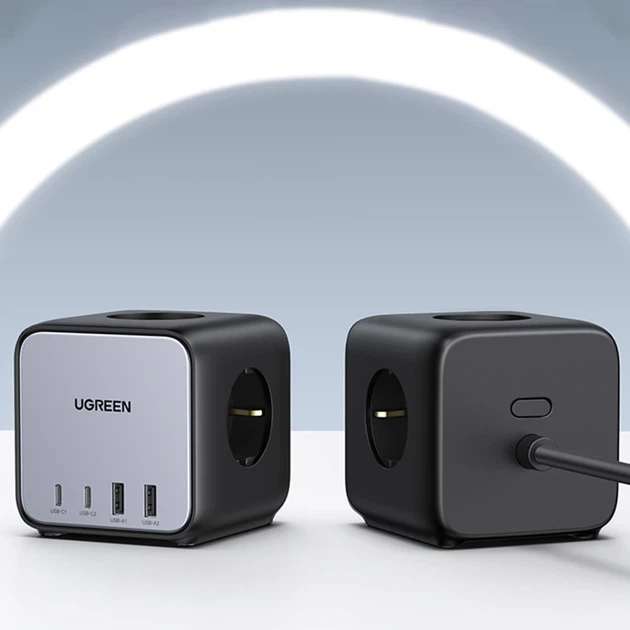Сетевой удлинитель Ugreen 2x USB-C/2x USB-A/3x AC 65W Black (6941876221264) - изображение 9