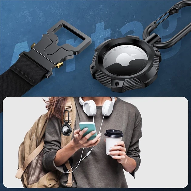 Брелок с кольцом Tech-Protect TpuСarbon для AirTag Black (9589046924002) - изображение 8