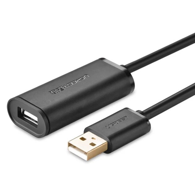 Кабель Ugreen Extension Cable USB 2.0 480 Mbps 5m Black (6957303813193) - Фото 1 Кабель Ugreen Extension Cable USB 2.0 480 Mbps 5m Black (6957303813193) - изображение 1