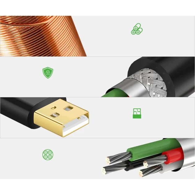 Кабель Ugreen Extension Cable USB 2.0 480 Mbps 5m Black (6957303813193) - Фото 11 Кабель Ugreen Extension Cable USB 2.0 480 Mbps 5m Black (6957303813193) - изображение 11