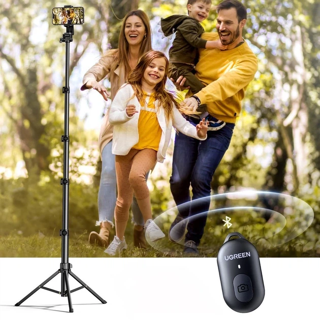 Універсальний штатив Ugreen Bluetooth Remote Control 1.8m Black (LP680) - зображення 8