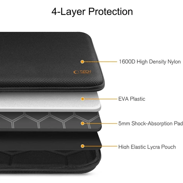 Чехол-папка для ноутбука Tech-Protect Hardpouch Laptop 15–16 inch Black Orange (5906302331819) - Фото 8 Чехол-папка для ноутбука Tech-Protect Hardpouch Laptop 15–16 inch Black Orange (5906302331819) - изображение 8