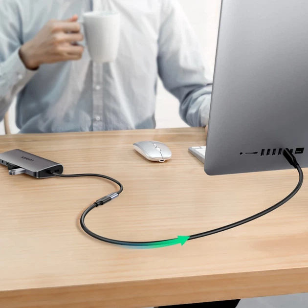 Кабель-подовжувач Ugreen USB-C (Male) to USB-C (Female) 10Gb/s 100W 1m Black (6957303813872) - зображення 3