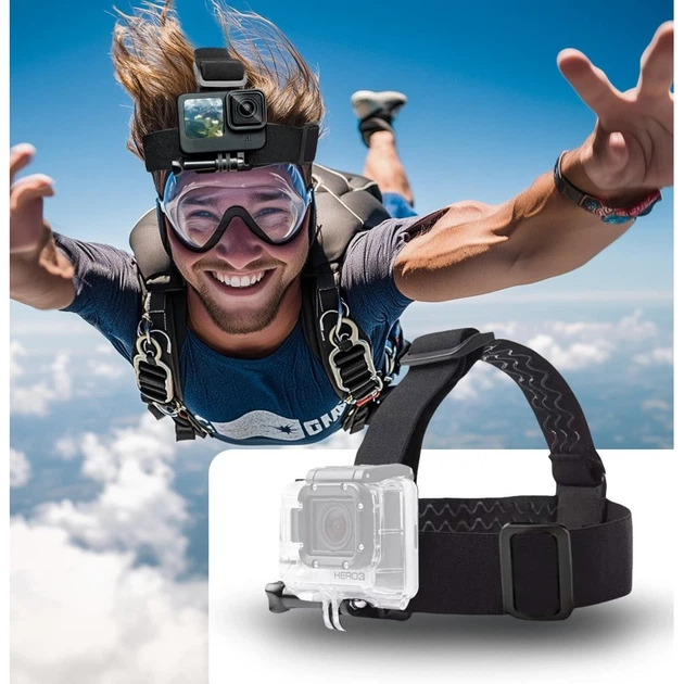 Головне кріплення Tech-Protect GA100 Head Mount для GoPro | DJI Black (5906302371754) - зображення 4