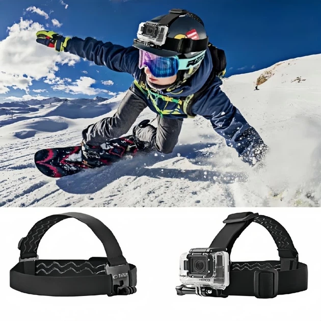 Головне кріплення Tech-Protect GA100 Head Mount для GoPro | DJI Black (5906302371754) - зображення 6