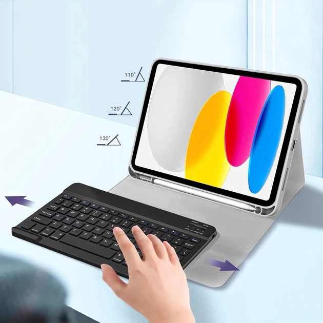 Чехол-клавиатура Tech-Protect SC Pen + Keyboard для iPad 11 2025 11th Gen | 10.9 2022 10th Gen Grey (5906302363117) - изображение 7