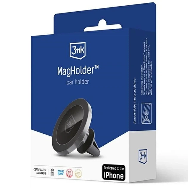 Автодержатель 3mk MagHolder Black with MagSafe (5903108497077) - изображение 12