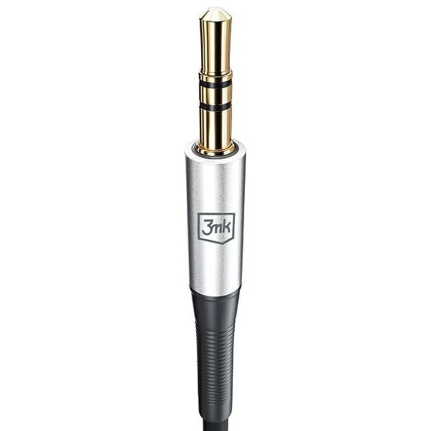 Кабель 3mk AUX USB-C to Jack 3.5 mm 1m Black (5903108528788) - изображение 5