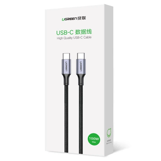 Кабель Ugreen Quick Charge USB Type-C to USB Type-C 100 Вт 5A 3m Gray (UGR1171GRY) - Фото 5 Кабель Ugreen Quick Charge USB Type-C to USB Type-C 100 Вт 5A 3m Gray (UGR1171GRY) - изображение 5
