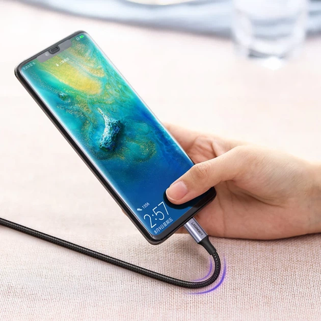 Кабель Ugreen Quick Charge USB Type-C to USB Type-C 100 Вт 5A 3m Gray (UGR1171GRY) - Фото 9 Кабель Ugreen Quick Charge USB Type-C to USB Type-C 100 Вт 5A 3m Gray (UGR1171GRY) - изображение 9