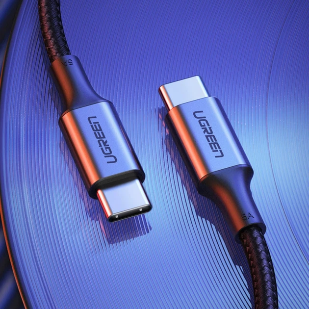 Кабель Ugreen Quick Charge USB Type-C to USB Type-C 100 Вт 5A 3m Gray (UGR1171GRY) - Фото 10 Кабель Ugreen Quick Charge USB Type-C to USB Type-C 100 Вт 5A 3m Gray (UGR1171GRY) - изображение 10