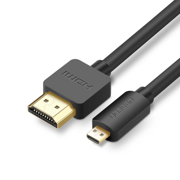 Кабель Ugreen micro HDMI to HDMI 3m Black (6957303831043) - Фото 1 Кабель Ugreen micro HDMI to HDMI 3m Black (6957303831043) - зображення 1