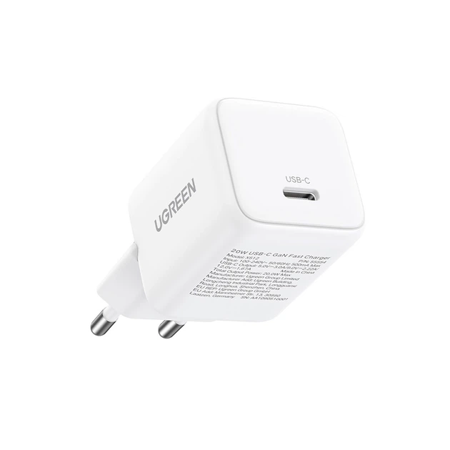 Мережевий зарядний пристрій Ugreen X513 30W USB-C with USB-C Cable 1m White (6941876260133) - зображення 2