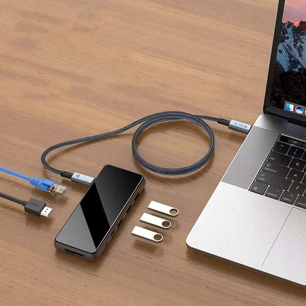 Кабель Tech-Protect UltraBoost Max USB-C to USB-C 2 m Grey (5906302308996) - Фото 6 Кабель Tech-Protect UltraBoost Max USB-C to USB-C 2 m Grey (5906302308996) - изображение 6