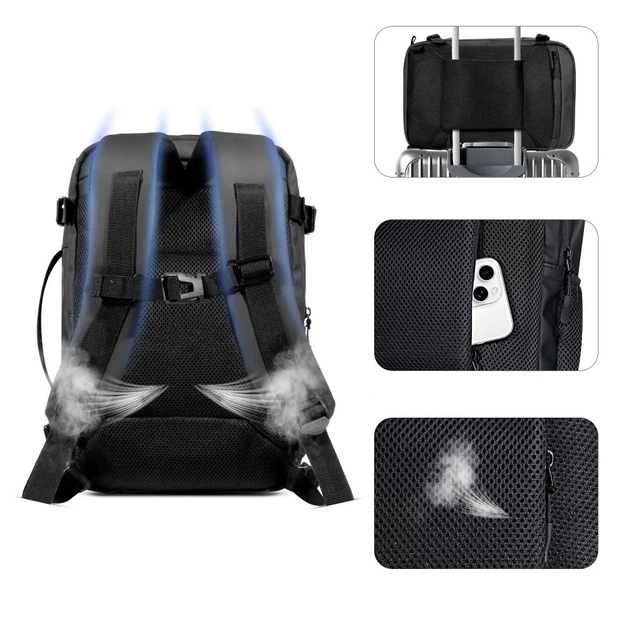 Рюкзак Tech-Protect Defender S50 Ryanair & Wizzair Travel 20L Black (5906302368808) - изображение 7