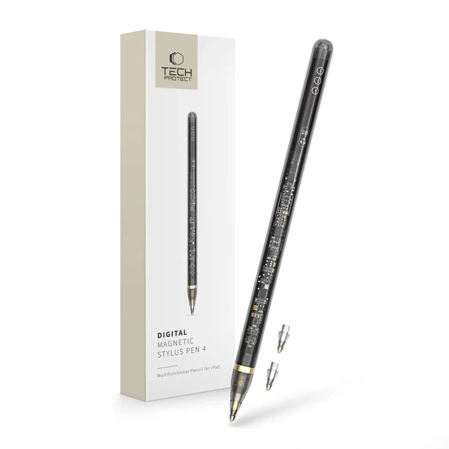 Стилус Tech-Protect Digital Magnetic Stylus Pen "4" Clear Black (5906302371648) - Фото 1 Стилус Tech-Protect Digital Magnetic Stylus Pen "4" Clear Black (5906302371648) - изображение 1